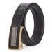 Unisex The first layer of leather belt men's business automatic with cowhide belt crocodile print simple belt_maomaolike.com