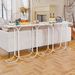 Console Table Narrow Sofa Table With Stable Metal Legs Entrance Table Home Decor Behind The Couch Table Modern Foyer Table For Living Room, Entryway, Hallway, White_maomaolike.com