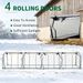 Portable Tunneled Greenhouse With 4 Zippered Doors, Water/UV Fighting PVC Cover 13' L X 3' W X 2.5' H_maomaolike.com