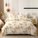 Soft Fiber Flora Butterfly Printed Duvet Cover Three - Piece Set - Active Printing - Multiple Sizes_maomaolike.com