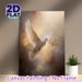Peace Dove Painting Poster, Soft-toned Realistic Flying Dove With Olive Branch Poster, Serene Tranquil Artwork To Bring Calm Atmosphere, Ideal For_maomaolike.com