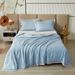 Air Conditioning Quilt Solid Color Thin Summer Quilt Three Piece Set_maomaolike.com