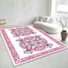 Living Room Rug Large Size Gorgeous Gold Frame Design Bedroom Rug Plush Thickened Machine Washable Thickened Underlay Interior Decorative Rug_maomaolike.com