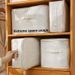 Tianshan Cotton Linen Zipper Storage Bag, Under Bed & Closet Organizer With Waterproof Lining_maomaolike.com