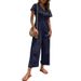 Women's casual commuting nine-point pants summer wide-leg jumpsuit women_maomaolike.com