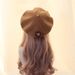 Hot Sale Lovely Wool Beret Cute Bear/Mushroom Painter All-match Solid Color Octagonal Hat for Halloween Christmas New Year_maomaolike.com