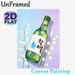 Korean Soju & Lily Of The Valley Painting Poster, Soft Pastel Style Illustration Poster, Delicate Whimsical Decor Ideal For Home Bar, Kitchen Or_maomaolike.com