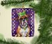 Boxer King Of Mardi Gras Porcelain Ornament Christmas Tree Hanging Decorations For Home Christmas Holiday, Rectangle, Gift, Multicolor_maomaolike.com