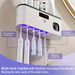 Smart Toothbrush Holder With Auto Toothpaste Dispenser - 5-Slot Wall Mount Organizer, USB Charging & No-Drill Installation For Modern Bathrooms_maomaolike.com