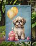 Shih Tzu Happy Birthday Garden Flag Mailbox Flag Decorative Yard Flag Banner Outside Patio Artwork Yard Flower Beds, Garden Size, Multicolor_maomaolike.com