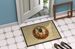 French Bulldog Christmas Flowers Doormat Front Door Mat Indoor Outdoor Rugs For Entryway, Non Slip Washable Low Pile, 24H X 36W_maomaolike.com