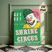 Circus Clown Painting Poster, Vintage Retro Vibrant Shrine Circus Themed Poster, Nostalgic Vintage Circus Artwork For Decorative Display, Ideal For_maomaolike.com
