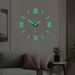 Frameless Wall Clock Living Room Bedroom Clock DIY Silent Art Wall Clock Creative Hole-Free Decorative Wall Sticker Clock Roman Scale Dials_maomaolike.com