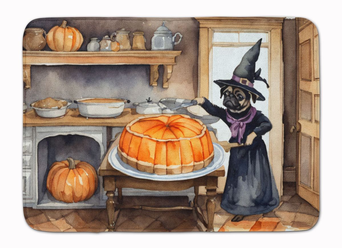 Pug Fall Kitchen Pumpkins Memory Foam Kitchen Mat Machine Washable Anti-Fatigue Mat Cushion Comfort Bath Mat Or Kitchen Rug_maomaolike.com