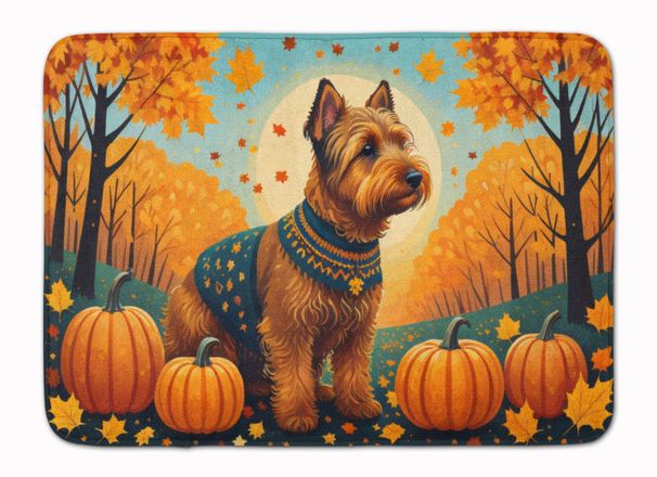 Welsh Terrier Fall Memory Foam Kitchen Mat Machine Washable Anti-Fatigue Mat Cushion Comfort Bath Mat Or Kitchen Rug_maomaolike.com
