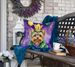 Yorkshire Terrier King Of Mardi Gras Throw Pillow Machine Washable, Indoor Outdoor Decorative Pillow For Couch, Bed Or Patio, 18Hx18W_maomaolike.com