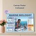 Marine Biologist Educational Painting Poster, Informative Graphic Career Guide Poster, Offers Marine Science Career Insights Suitable For Classroom_maomaolike.com