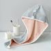 Two Color Antibacterial Fleece Water Absorbing Dry Hair Cap Towel_maomaolike.com