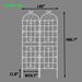 2 Pack Metal Garden Trellis 86.7" X 19.7" Rustproof Trellis For Climbing Plants Outdoor Flower Support Cream White_maomaolike.com