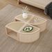Round To Square Block Modular Coffee Table Light Natural Rattan With Storage 4 Piece_maomaolike.com