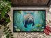 Manatee In A Crystal-Clear Spring Doormat Front Door Mat Indoor Outdoor Rugs For Entryway, Non Slip Washable Low Pile, 24H X 36W_maomaolike.com