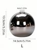 1pc Luxury Style Silver Ceramic Round Ball Vase Suitable For High-end Design Style Living Room Entrance Balcony Decoration Flower Arrangement Vase_maomaolike.com