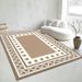 Living Room Rug Large Size Gorgeous Gold Frame Design Bedroom Rug Plush Thickened Machine Washable Thickened Underlay Interior Decorative Rug_maomaolike.com