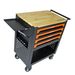 4 DRAWERS MULTIFUNCTIONAL TOOL CART WITH WHEELS AND WOODEN TOP-ORANGE_maomaolike.com