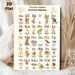 Russian Alphabet Painting Poster, Cute Cartoon Illustrated Poster, Practical For Russian Language Learning, Ideal For Study Areas And Language_maomaolike.com
