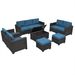 10 Piece PE Rattan Patio Furniture Set, Sectional Sofa Set, Outdoor Patio Furniture Set With Cushions & Tempered Glass Coffee Table_maomaolike.com