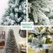 6 Ft Prelit Pencil Christmas Tree, Flocked Artificial Xmas Tree With Warm WhiteLights, Full Branch Tips, Perfect Choice Decoration For Xmas Holiday, Flocked ChristmasTree Prelit_maomaolike.com