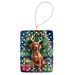 Vizsla Christmas Reindeer Porcelain Ornament Christmas Tree Hanging Decorations For Home Christmas Holiday, Rectangle, Gift, Multicolor_maomaolike.com