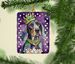 Bluetick Coonhound King Of Mardi Gras Porcelain Ornament Christmas Tree Hanging Decorations For Home Christmas Holiday, Rectangle, Gift, Multicolor_maomaolike.com