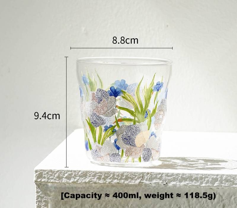 Heat-resistant And Cold-resistant High Borosilicate Printed Glacier Glass Ins Explosion-proof Summer Cold Drink Water Cup Coffee Cup_maomaolike.com