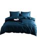 Home Textile Pure Cotton 60 Count Solid Color Quilt Cover Three Piece Set Simple And Smooth Cotton Bedding_maomaolike.com