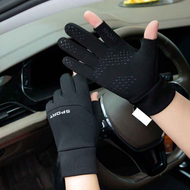Men's Winter Warm Thick Velvet Cycling Touch Screen Windproof Waterproof Outdoor Sports Skiing Driving Cycling Gloves_maomaolike.com