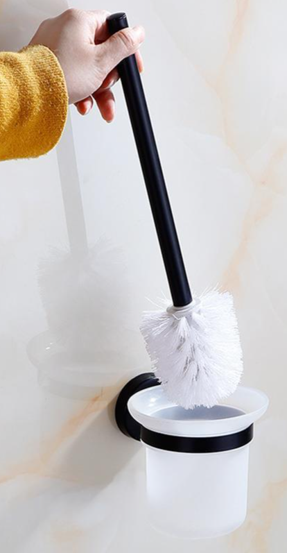 304 Stainless Steel Set For Home Use, No Dead Angles, Bathroom Toilet Bowl Cleaning Brush With Holder_maomaolike.com