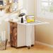 Folding Dining Table 3-in-1 Space-Saving Drop Leaf Kitchen Table With Lockable Wheels For The Kitchen, Dining Area, Workshop And Home Office_maomaolike.com