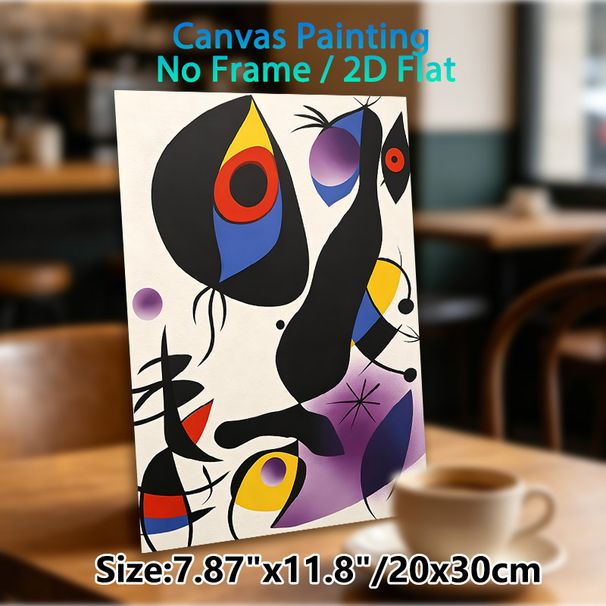 Abstract Surrealist Painting Poster, Vibrant Bold Whimsical Abstract Shape Poster, Artistic Organic Color-blocked Forms To Enhance Decor For Living_maomaolike.com
