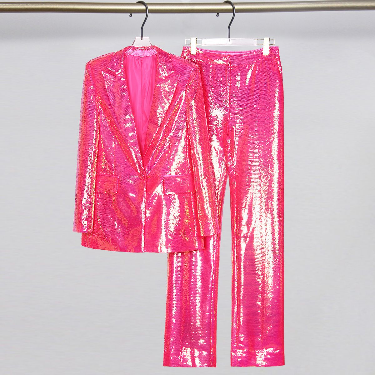 Women's clothing star fashion heavy sequins women's fashion shining stage suit trousers suit_maomaolike.com