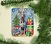 Weimaraner Christmas Reindeer Porcelain Ornament Christmas Tree Hanging Decorations For Home Christmas Holiday, Rectangle, Gift, Multicolor_maomaolike.com