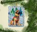 Leonberger Christmas Porcelain Ornament Christmas Tree Hanging Decorations For Home Christmas Holiday, Rectangle, Gift, Multicolor_maomaolike.com