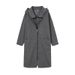 Women's Clothing Hooded Pocket Sweatshirt Zipper Mid Length Two Piece Loose Jacket Women_maomaolike.com