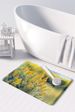 Nebraska Goldenrod In Watercolor Memory Foam Kitchen Mat Machine Washable Anti-Fatigue Mat Cushion Comfort Bath Mat Or Kitchen Rug_maomaolike.com