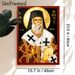 Saint Nektarios Orthodox Religious Painting Poster, Traditional Gilded Icon Style Poster, Serene Spiritual Decor Piece, Suitable For Home Prayer Areas_maomaolike.com