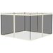 White Replacement Mesh Sidewall Netting For 10' X 12' Gazebos And Canopy Tents With Zippers, (Sidewall Only)_maomaolike.com