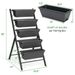 5-Tier Raised Garden Bed With Water Drainage For Flowers Vegetables_maomaolike.com