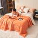 Ins Style Solid Color Milk Velvet Autumn Winter Thickened Lamb Wool Nap Double Layer Warm Student Throw Blanket Cross-Border_maomaolike.com