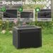 35 Gallon Waterproof Outdoor Deck Box With Lock Hole, Side Handle Storage Box, Outdoor Storage And Organizing Supplies, Suitable For Easy To Move Storage Boxes On Terraces, Gardens, And Backyards_maomaolike.com
