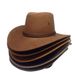 Unisex Western cowboy hat Suede outdoor visor for men riding hat overhang hat_maomaolike.com